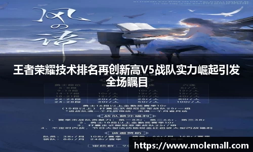 王者荣耀技术排名再创新高V5战队实力崛起引发全场瞩目